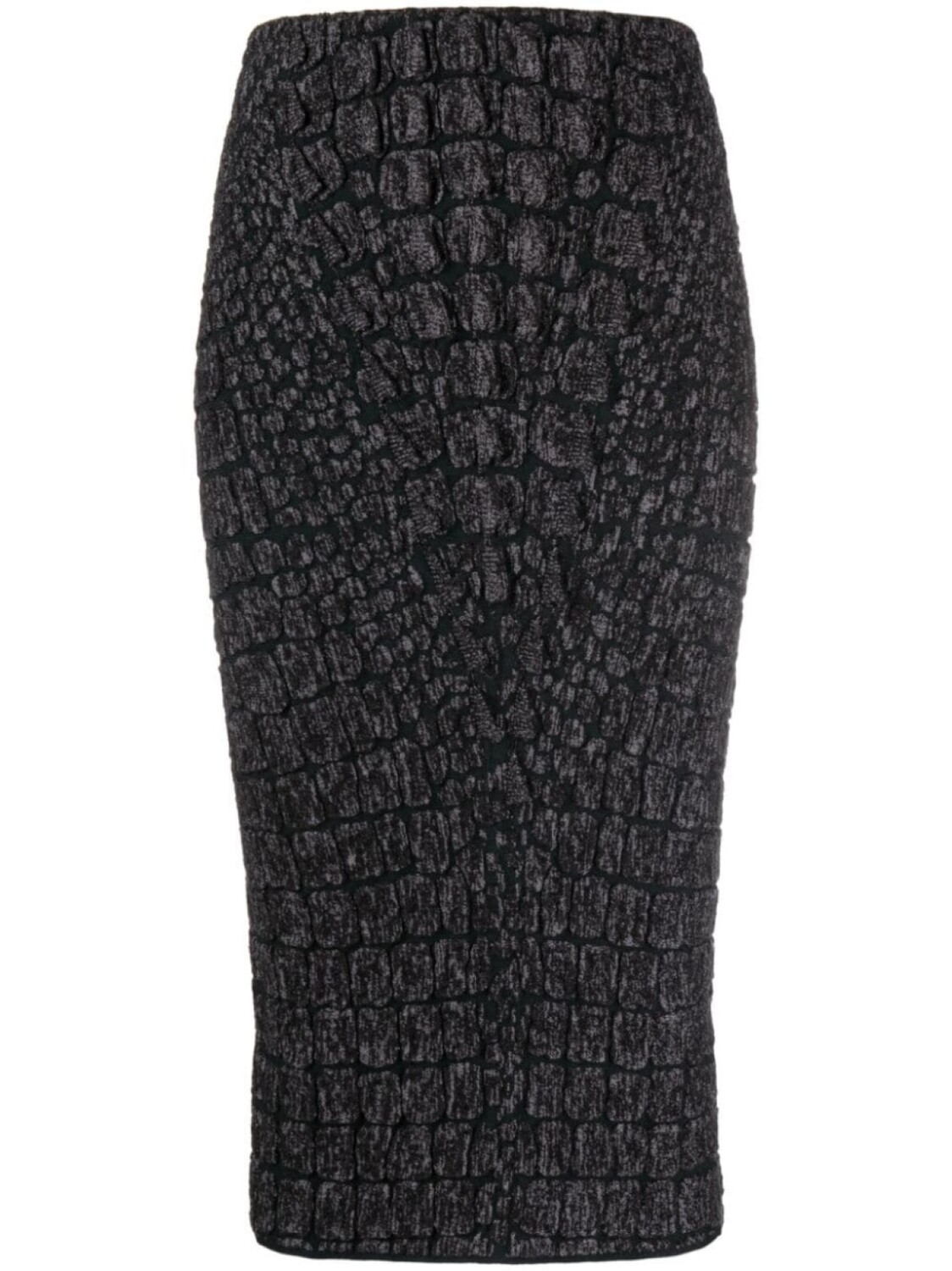 

Alaïa юбка-карандаш с тиснением под кожу крокодила, черный