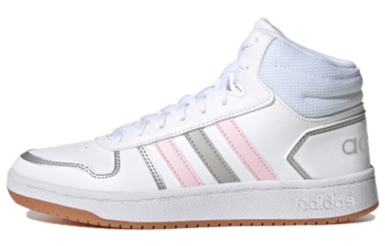 

Adidas Wmns neo Hoops 2.0 Mid Белый/Розовый/Серый