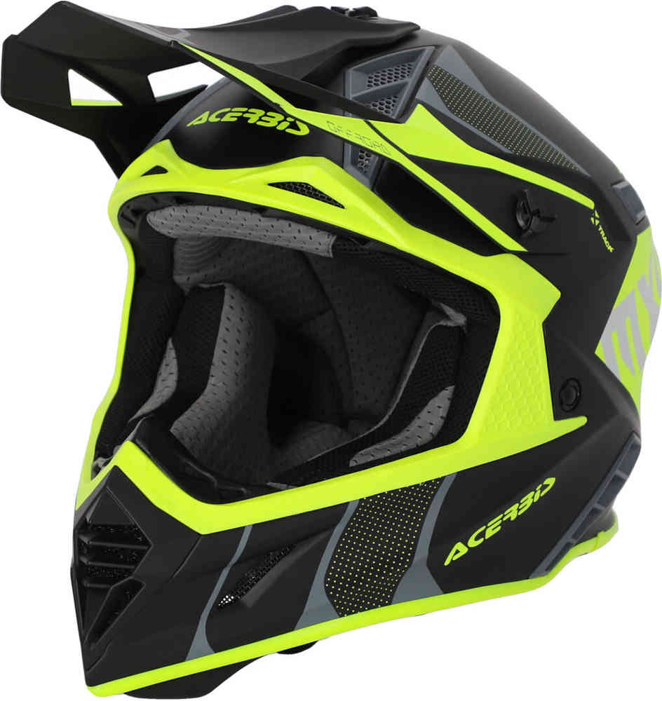 X-Track 2023 Шлем для мотокросса Acerbis, черный/неоново-желтый x track 2023 шлем для мотокросса acerbis черный неоново зеленый