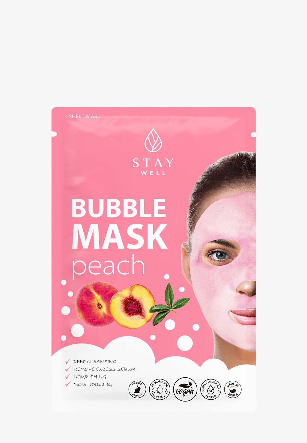 

Маска для лица Stay Well Deep Cleansing Bubble Mask STAY Well, персик