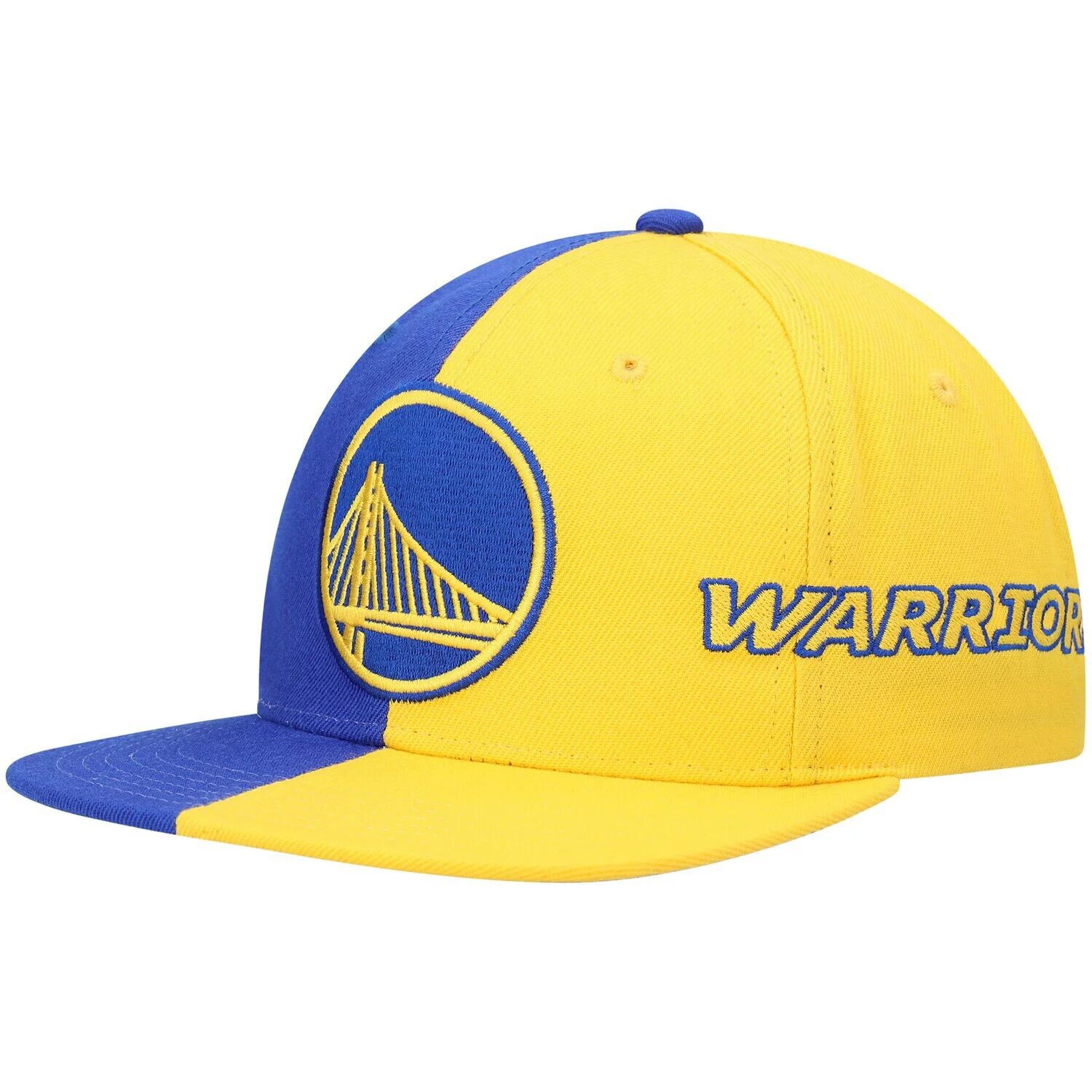 

Мужская кепка Mitchell & Ness Royal/Gold Golden State Warriors Team Half-and-Half Snapback