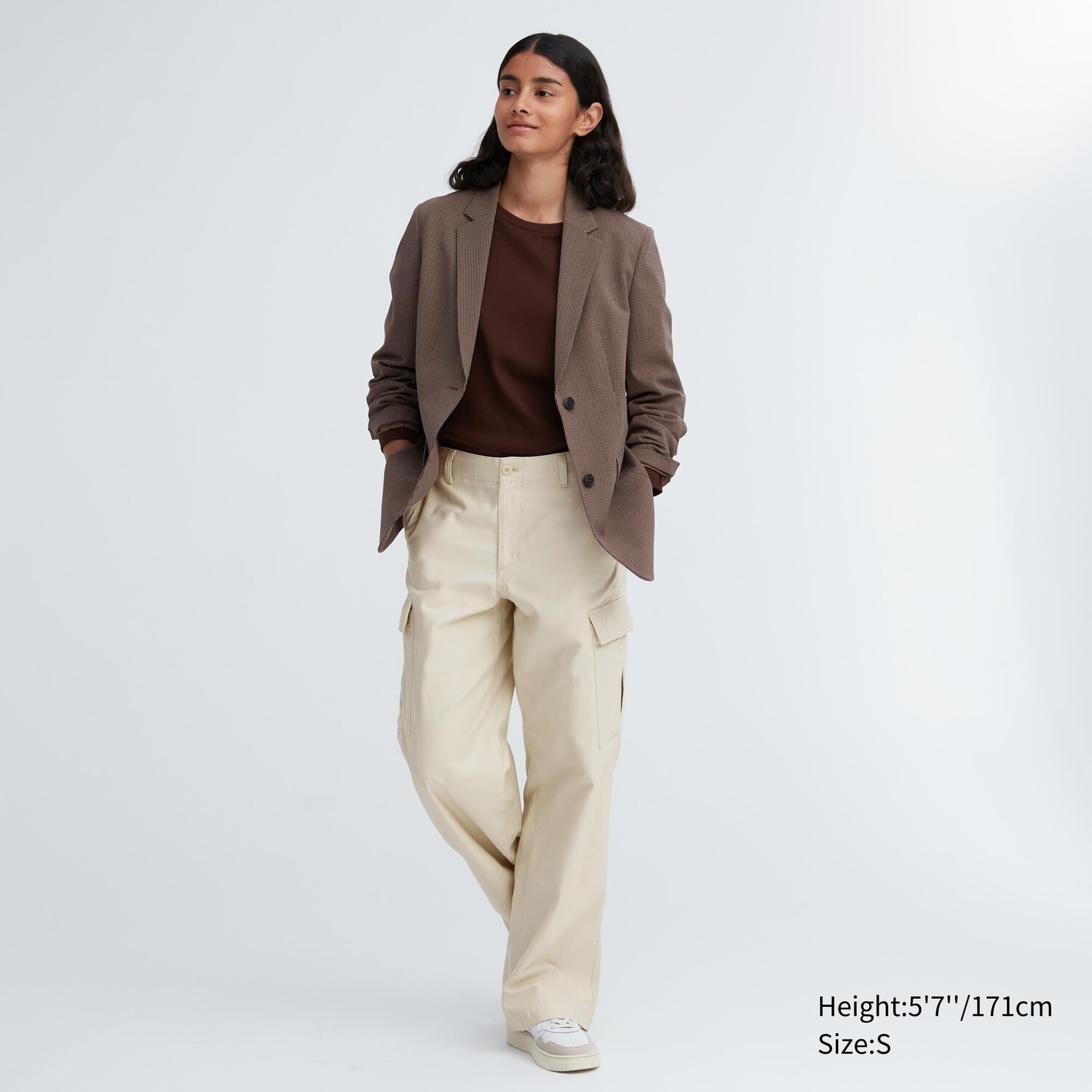 

Широкие прямые брюки карго (длинные) Uniqlo