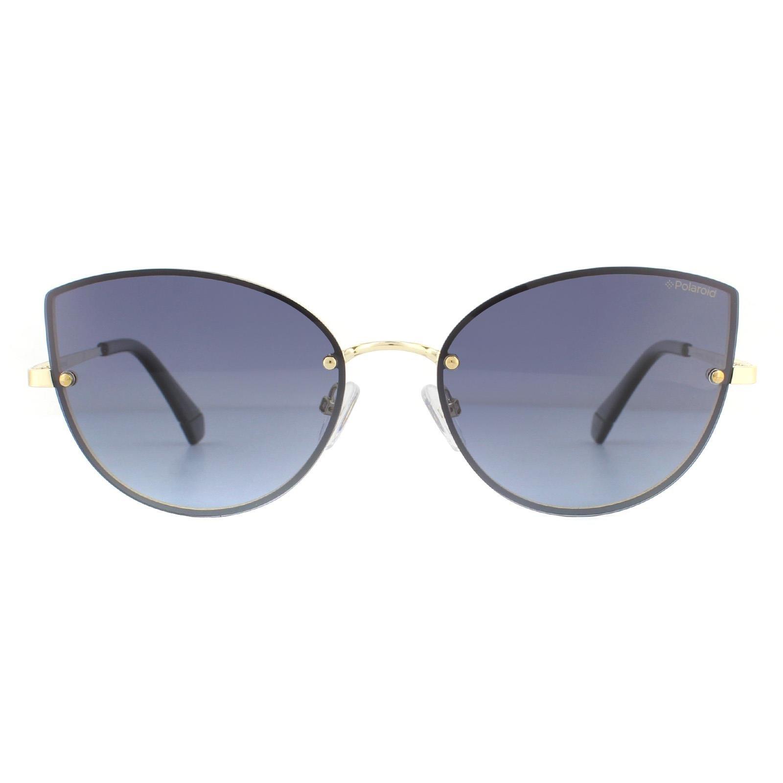 Поляризованные солнцезащитные очки «кошачий глаз» золотисто-серые серые с градиентом Polaroid, золото