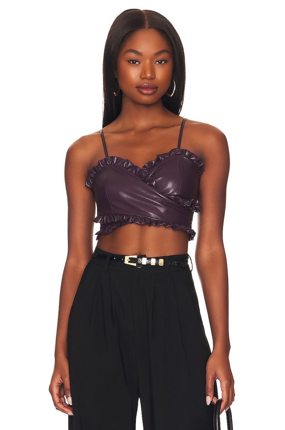 Топ MAJORELLE Issa Crop, цвет Deep Plum