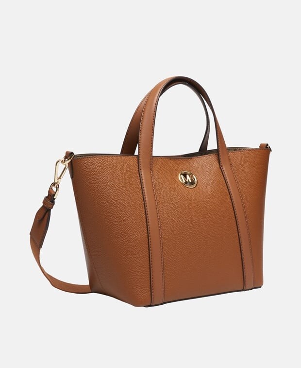 

Кожаная большая сумка-тоут Michael Michael Kors, коньяк
