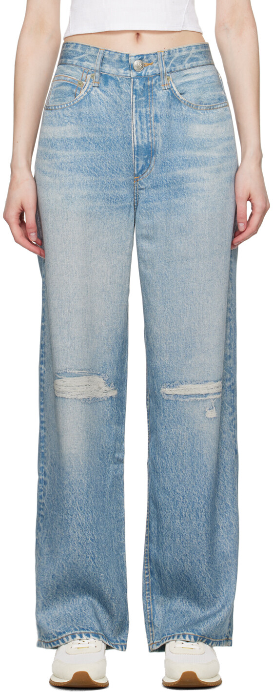 

Синие джинсы rag &bone Trompe Loeil rag & bone