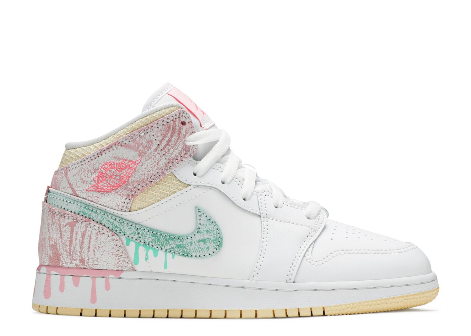 

Кроссовки Air Jordan Air Jordan 1 Mid Se Gs 'Ice Cream', белый