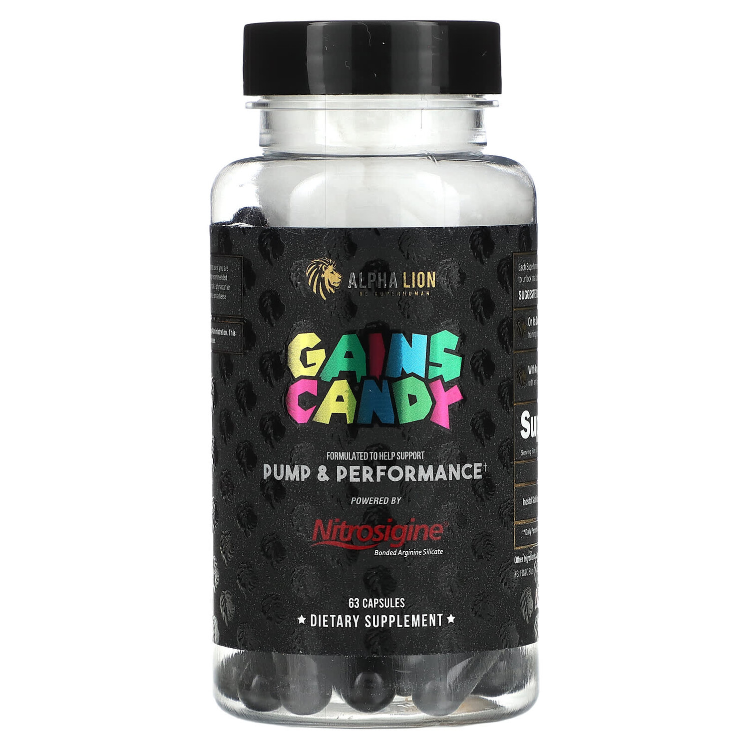

Gains Candy, нитрозигин, 63 капсулы, ALPHA LION