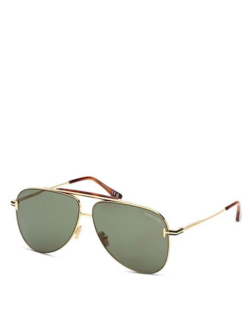 

Солнцезащитные очки Brady Pilot, 60 мм Tom Ford, цвет Gold