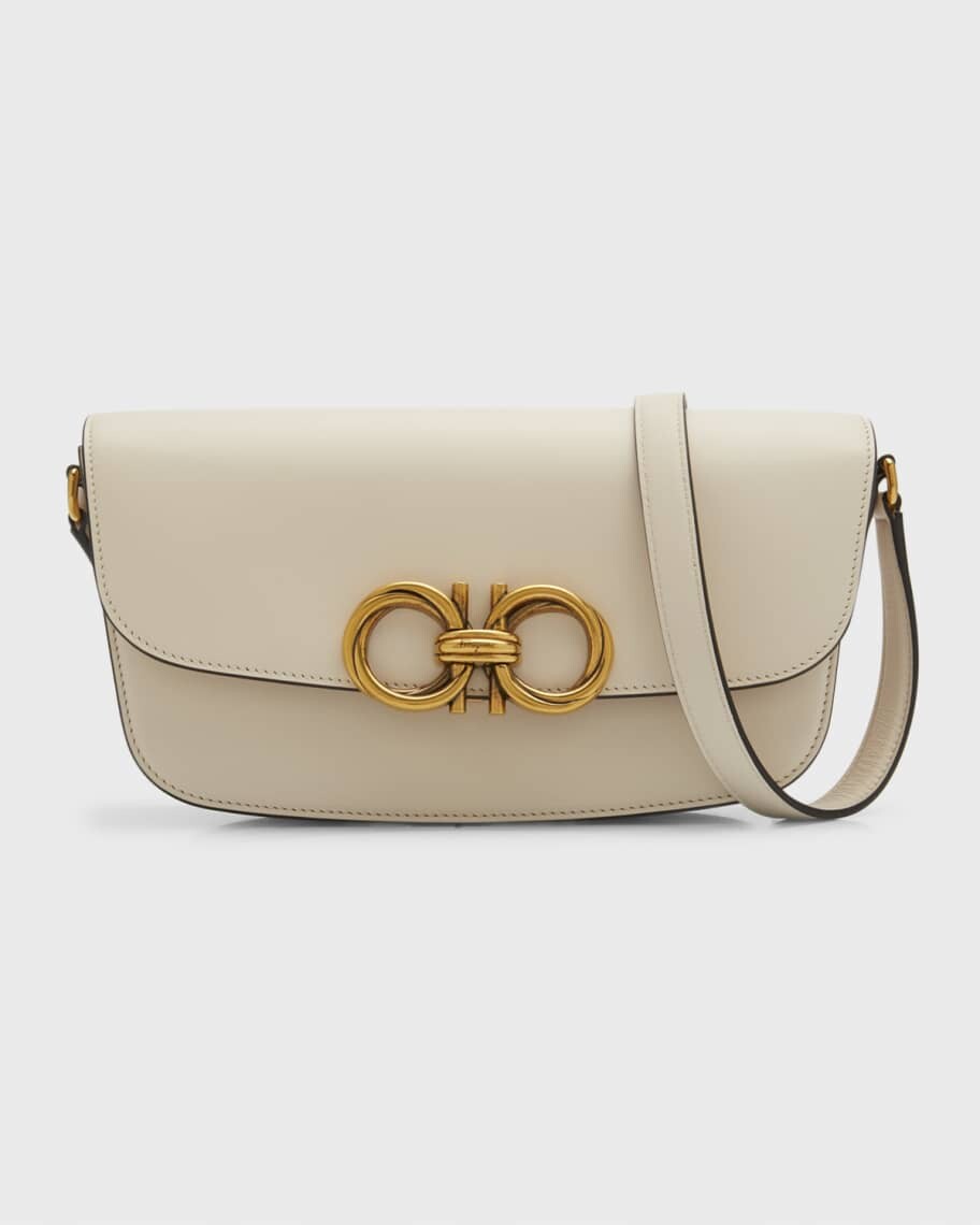

Кожаная сумка через плечо Trapezio Gancio с клапаном Ferragamo