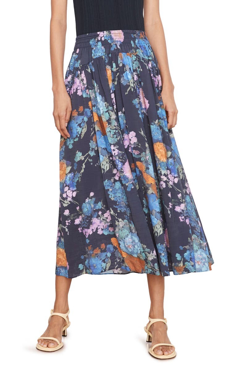 

Расписная юбка Bouquet Smock с поясом VINCE