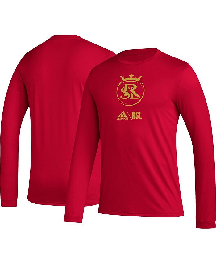 

Мужская красная футболка с длинным рукавом Real Salt Lake Icon AEROREADY adidas, красный