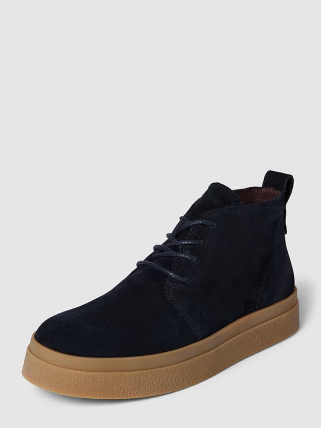 

Кожаные туфли на шнуровке на платформе, модель Desert Lace up Marc O'Polo, темно-синий