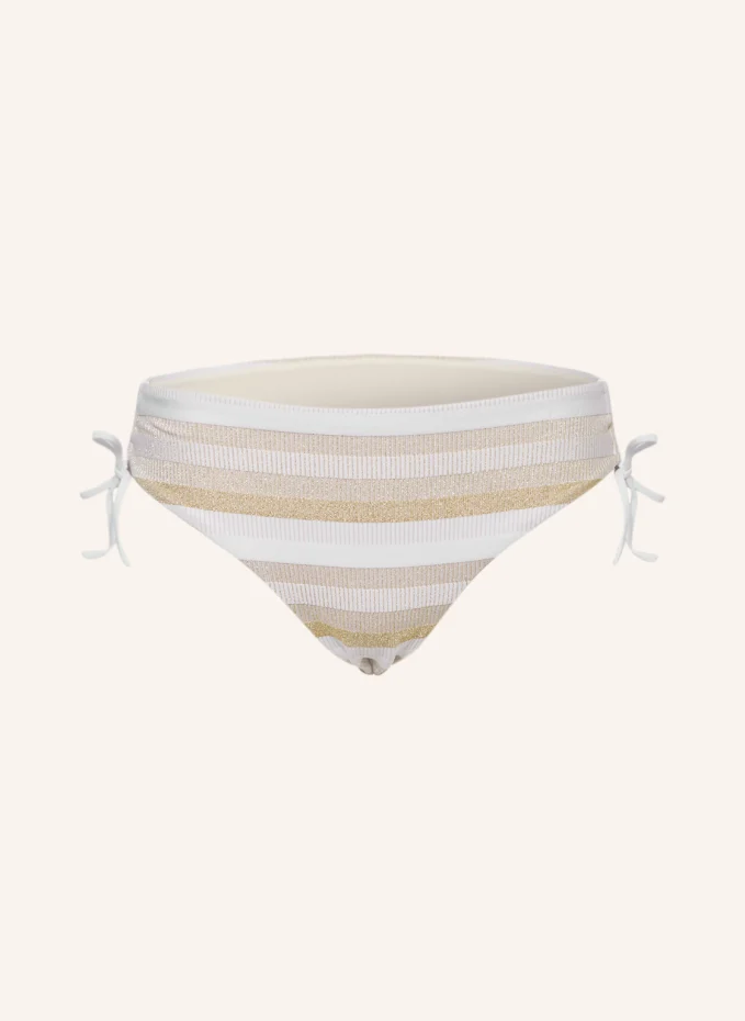 

Плавки бикини с завышенной талией simona из блестящей пряжи Max Mara Beachwear, белый