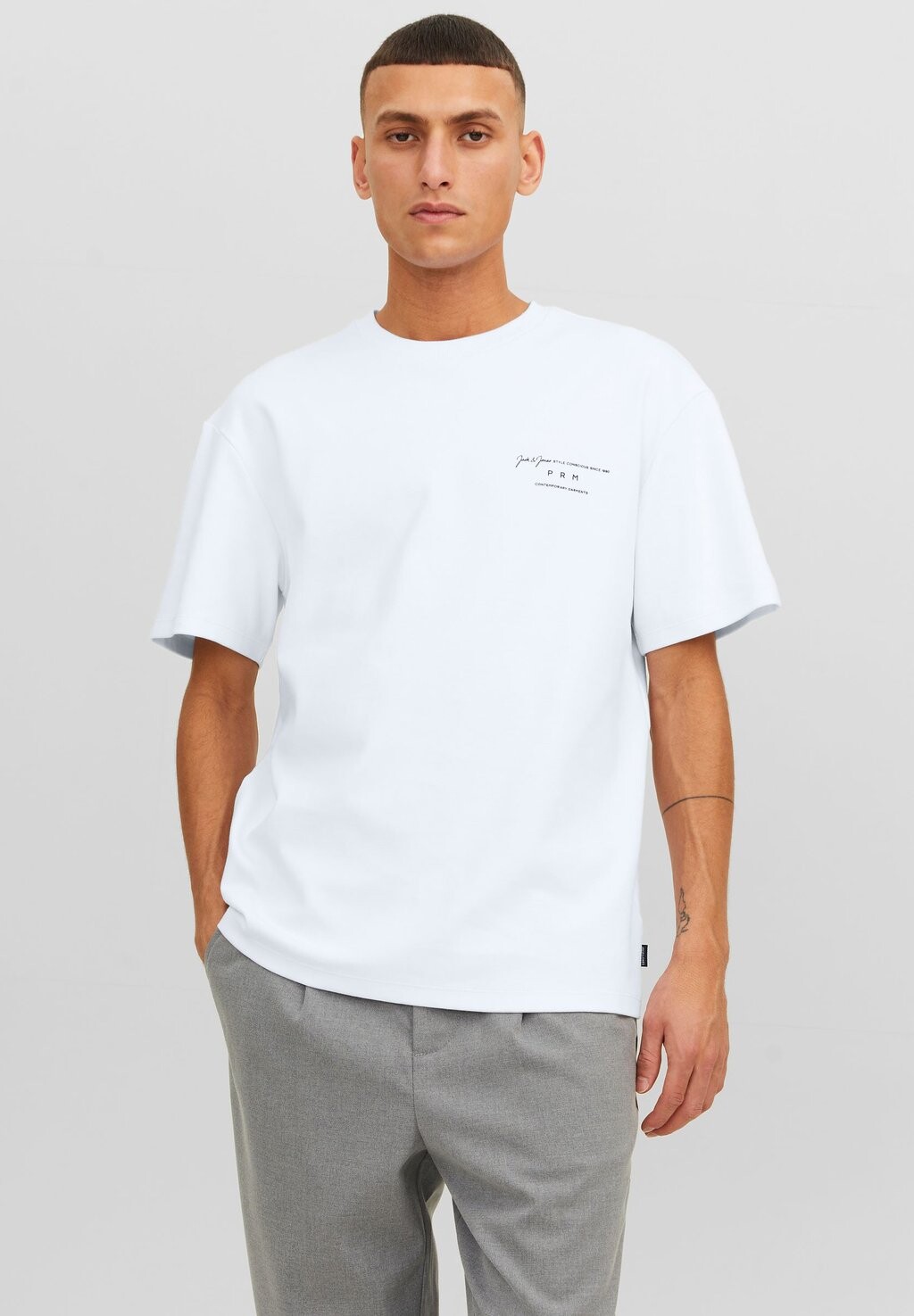 

Футболка с принтом BRANDING CREW NECK Jack & Jones, ярко-белый