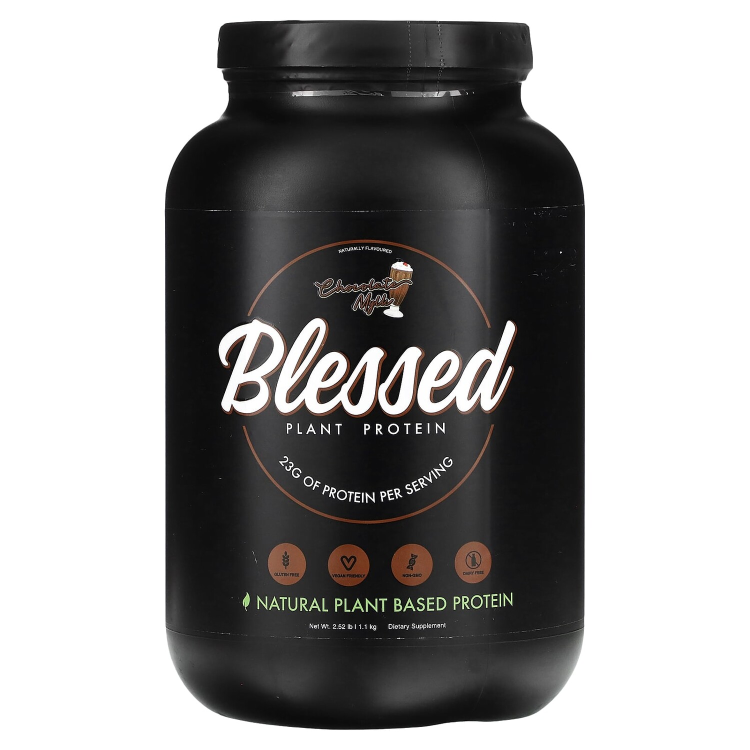 

Растительный протеин, шоколадный мыл, 1,1 кг (2,52 фунта), Blessed