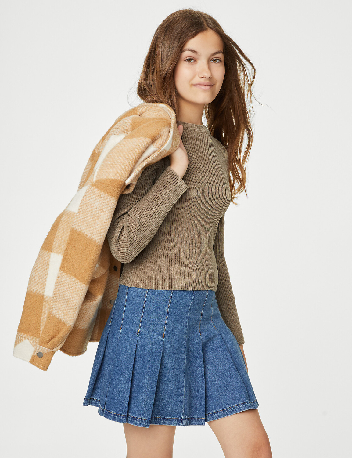 

Вязаный полосатый джемпер (6–16 лет) Marks & Spencer
