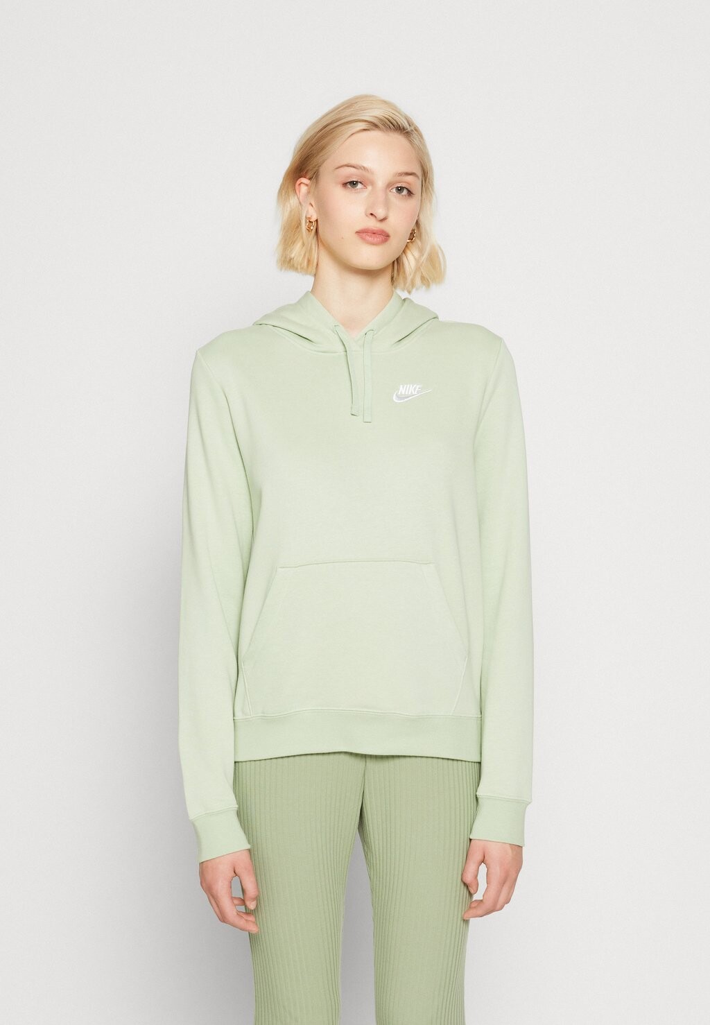 

Толстовка Nike W Club Flc Std Po, медовая роса / белый, Белый;серый