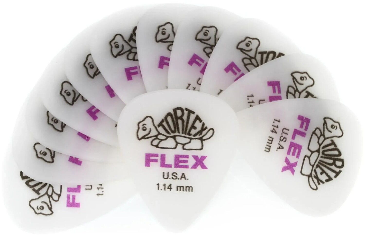

Стандартные медиаторы Dunlop Tortex Flex, белые, 1,14 мм (12 шт.)
