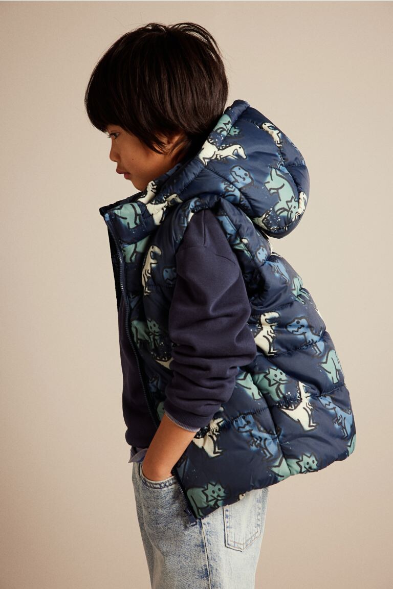

Пуховик с капюшоном H&M, синий
