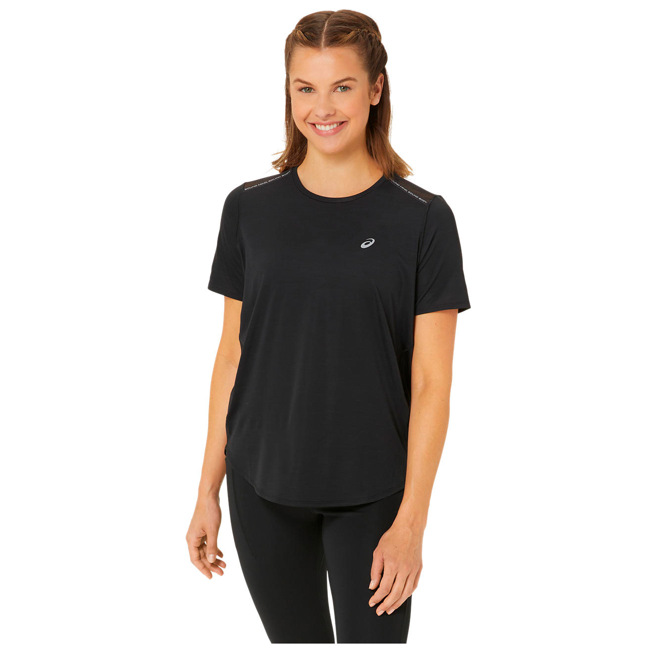 Беговая рубашка Asics Women's Road S/S Top, цвет Performance Black