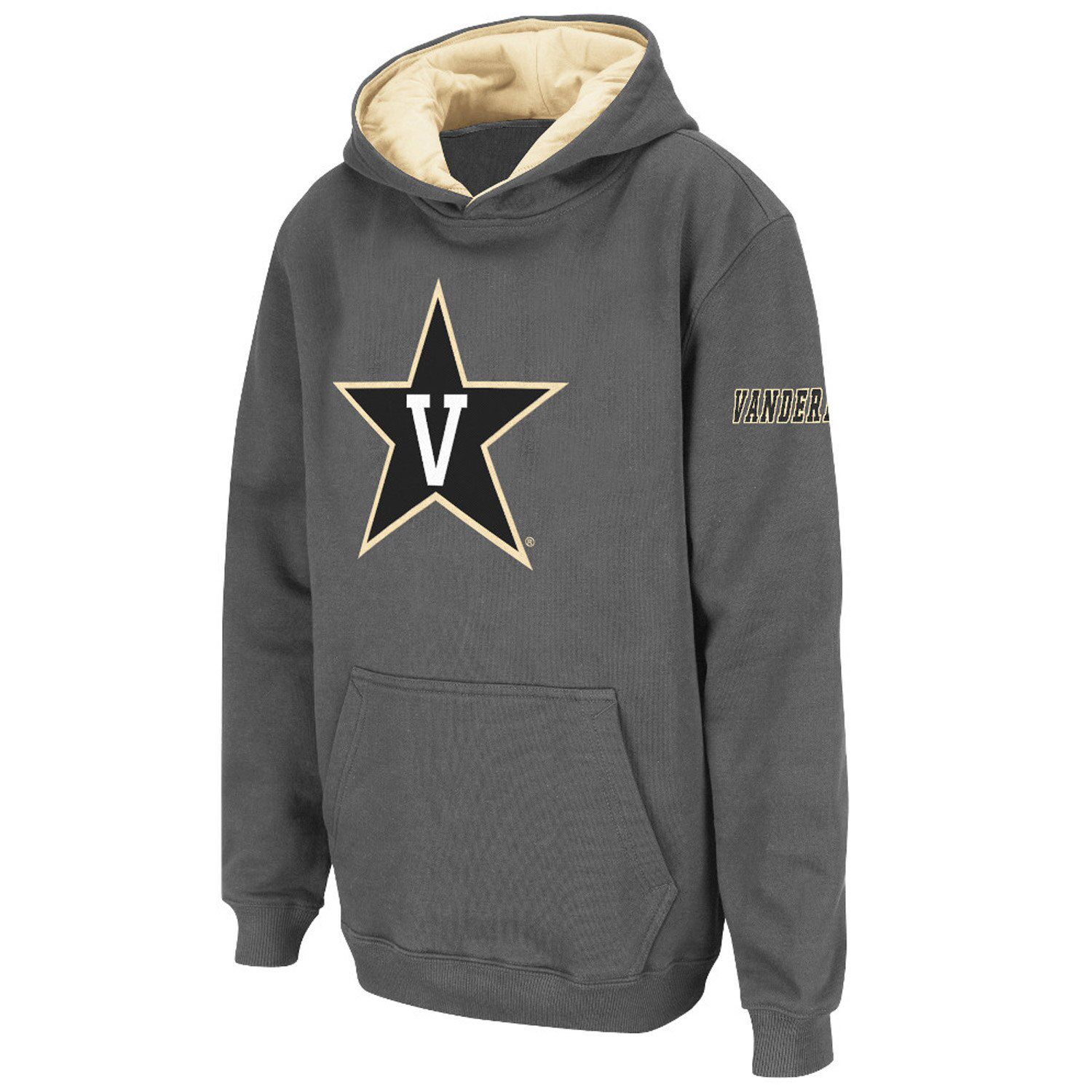 Темно-серый пуловер с капюшоном и большим логотипом Youth Stadium Athletic Vanderbilt Commodores Unbranded