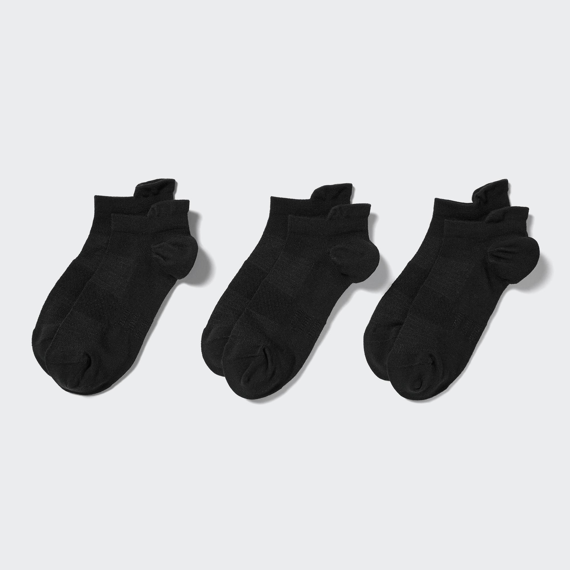 Короткие носки (спортивные/3 пары) UNIQLO, черный короткие носки 3 пары спортивные uniqlo черный