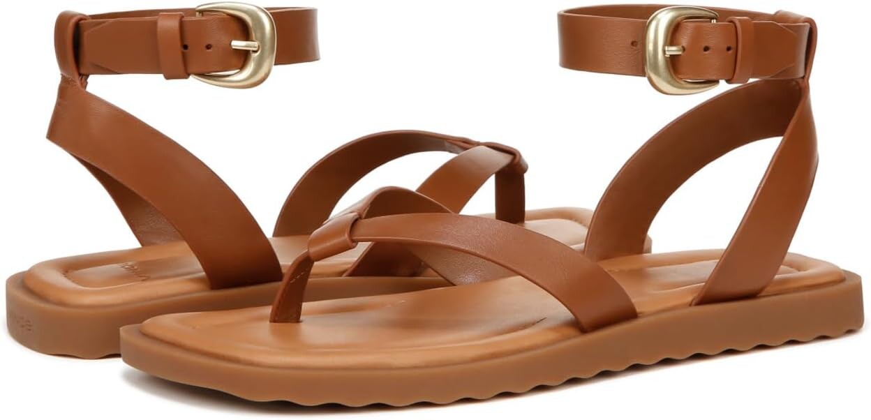 

Сандалии Vince Samuela Ankle Strap Sandals, цвет Sequoia Brown Leather