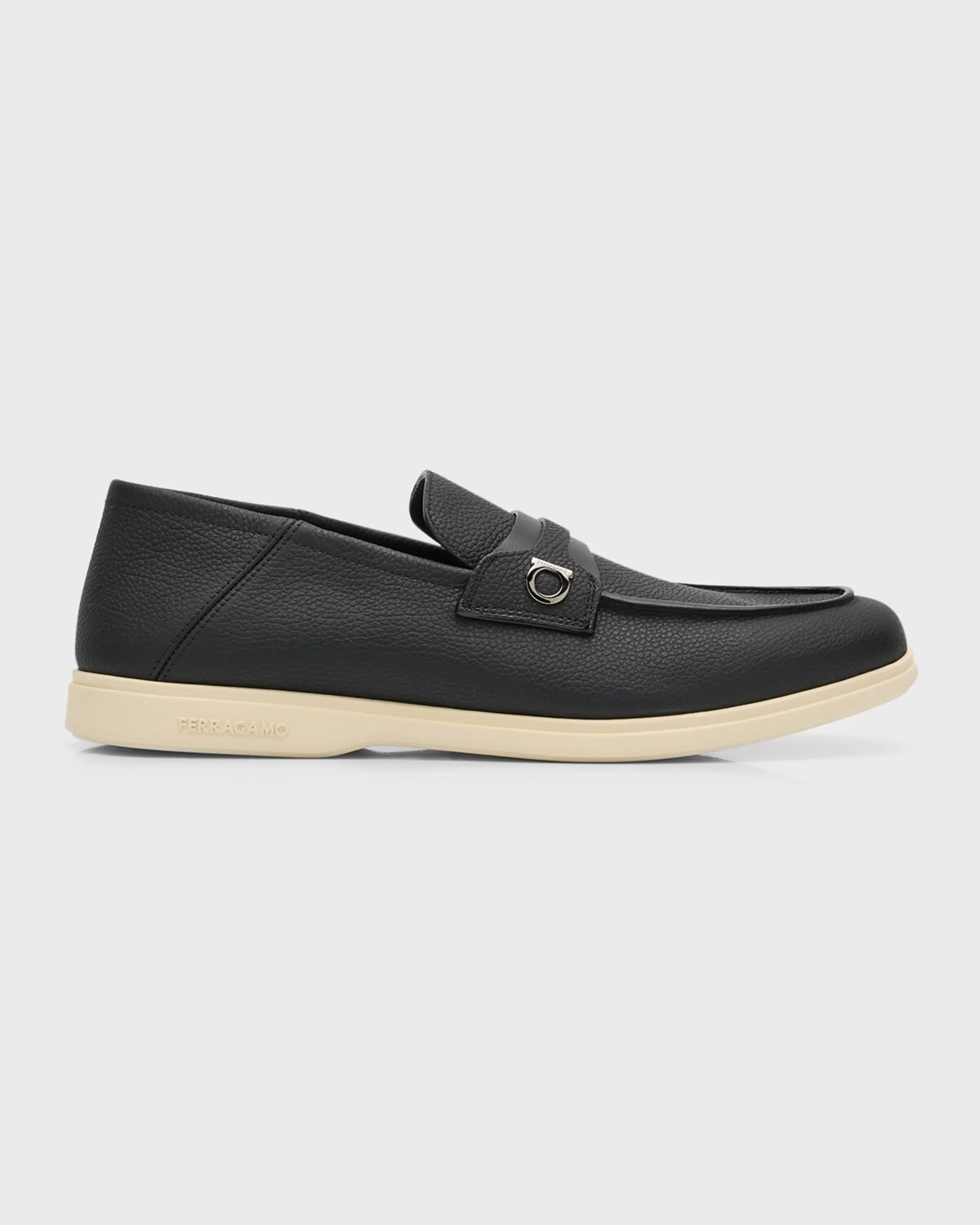 

Мужские кожаные лоферы Drame Gancio Penny Penny Ferragamo, черный