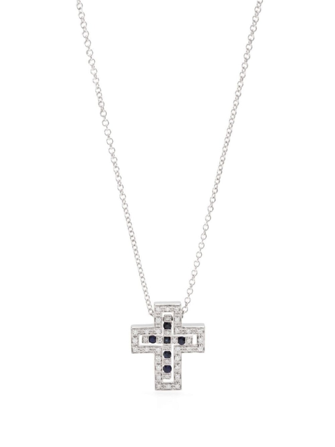 

Колье Belle Époque из белого золота с бриллиантами Damiani, серебряный