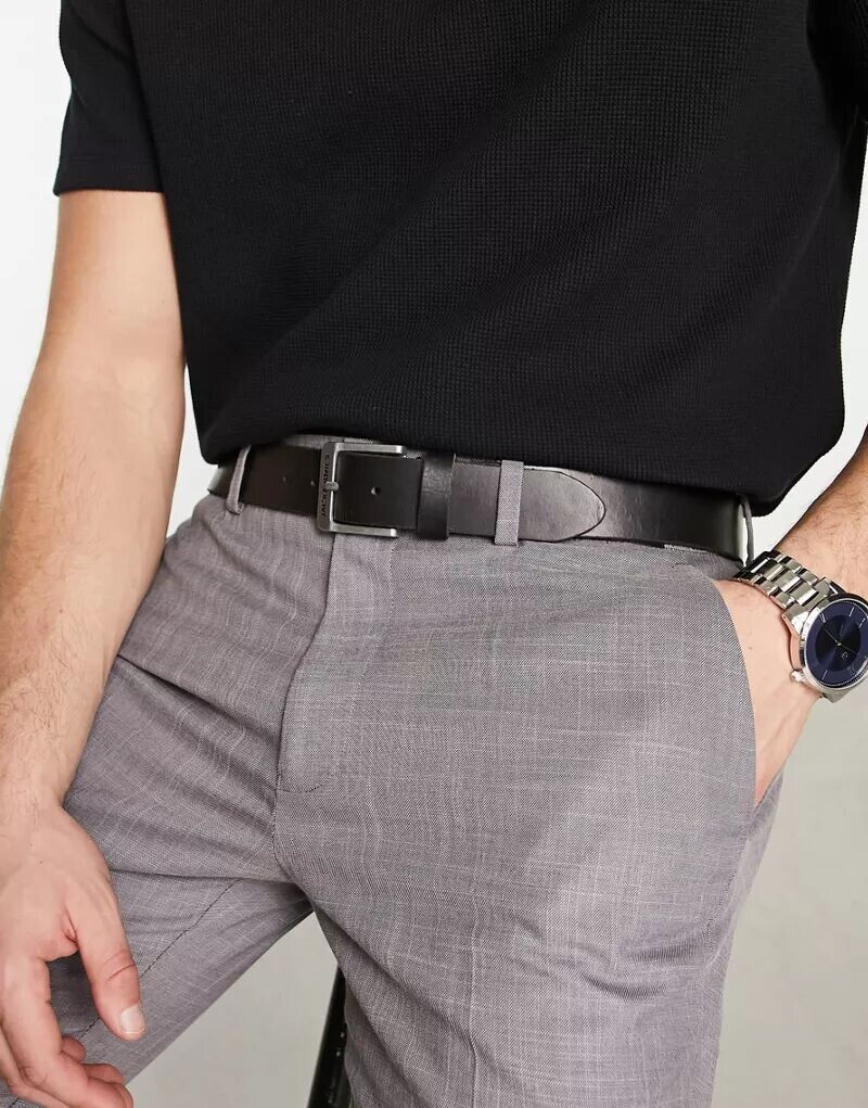 

Черный кожаный ремень Jack & Jones