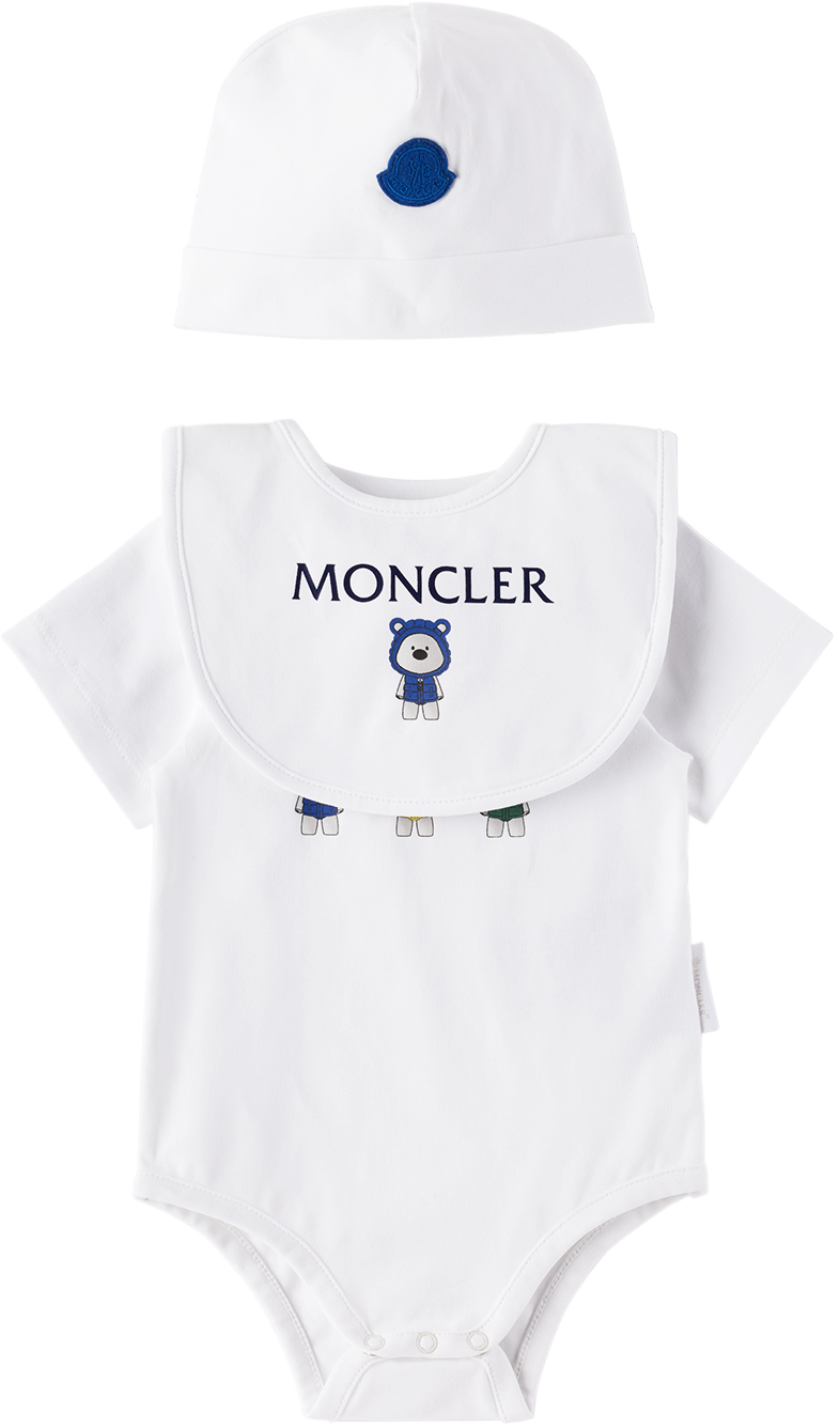 

Комплект из трех предметов Baby White Белый Moncler Enfant