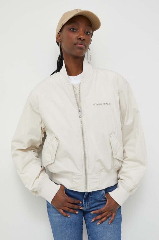 

Бомбер Tommy Jeans, бежевый