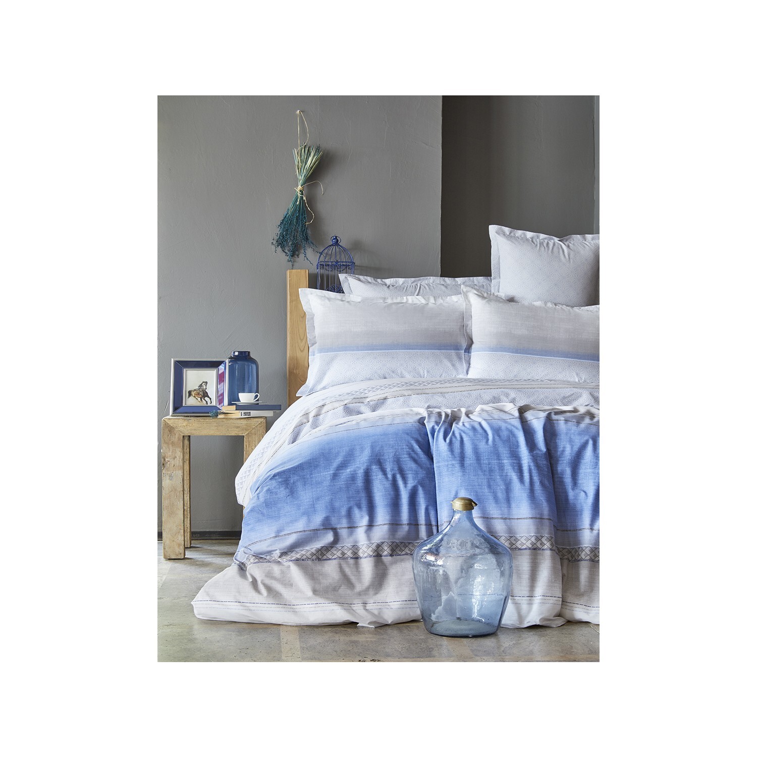 

Комплект постельного белья из хлопка Karaca Home Lapis Indigo