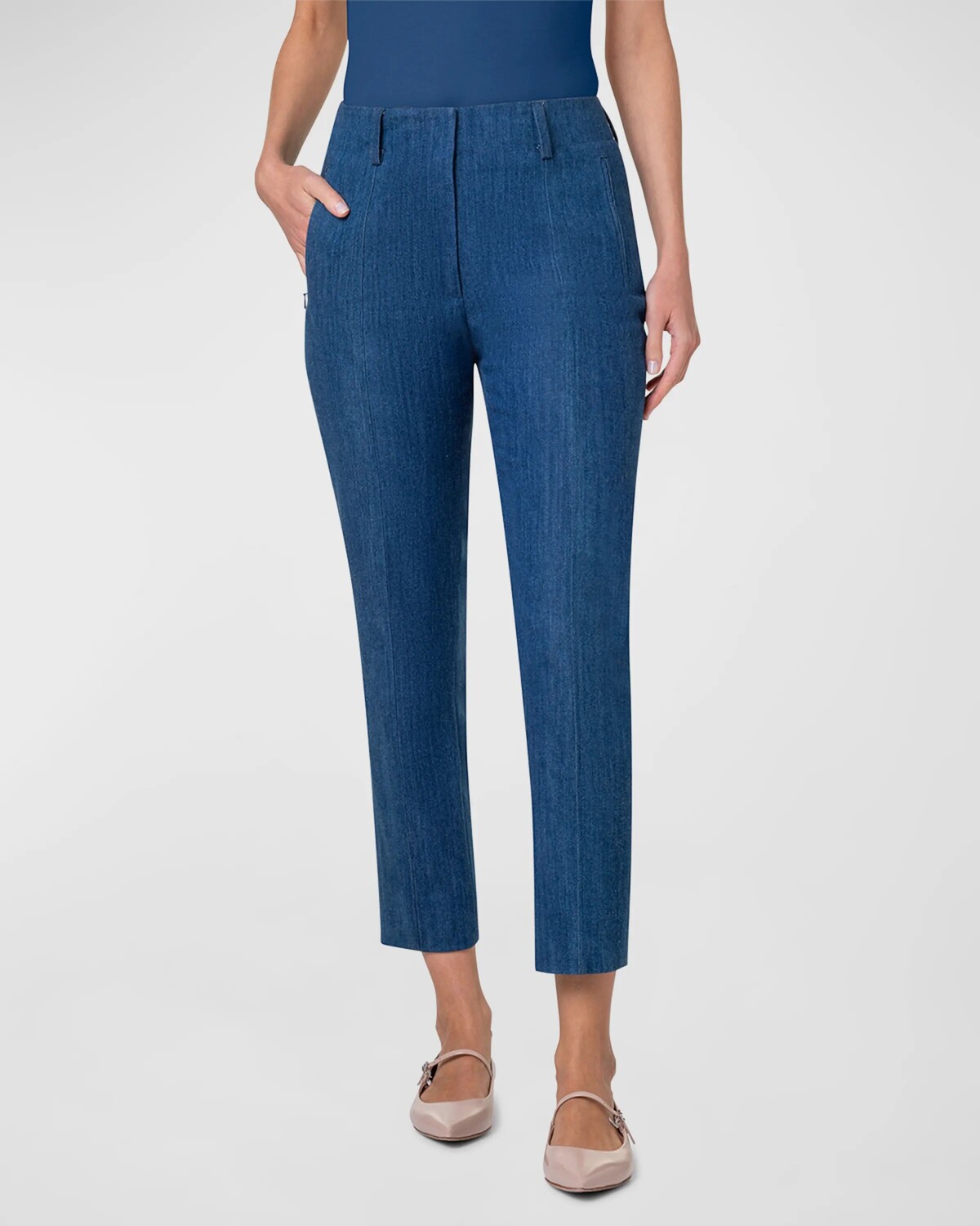 

Джинсовые брюки узкого кроя Connor Akris, цвет Denim
