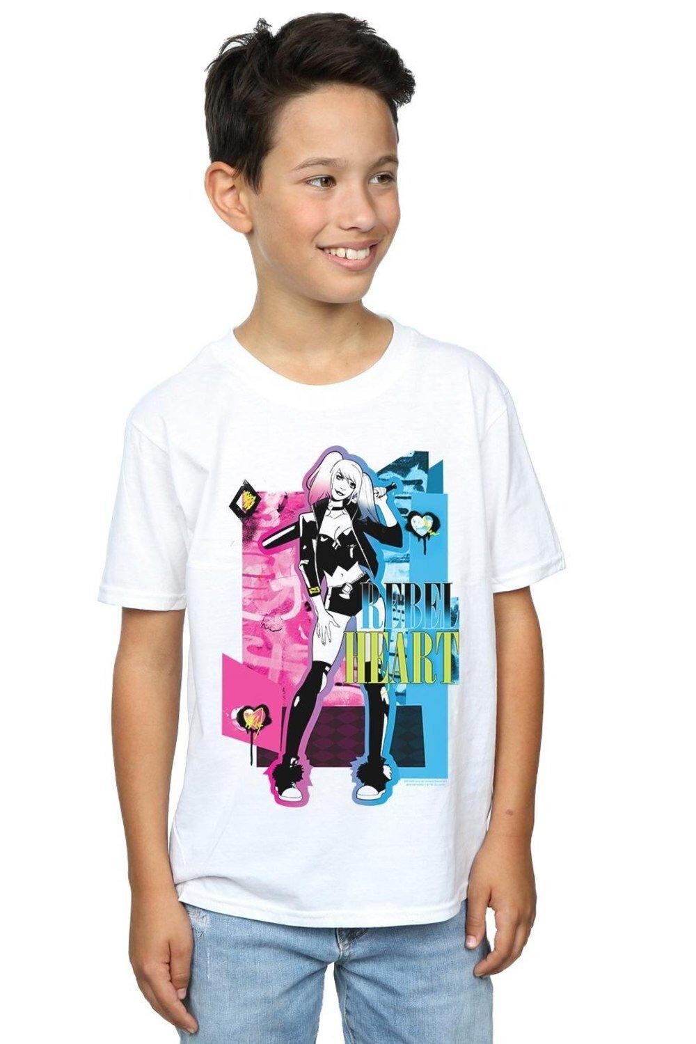 

Футболка Harley Quinn Rebel Heart DC Comics, белый