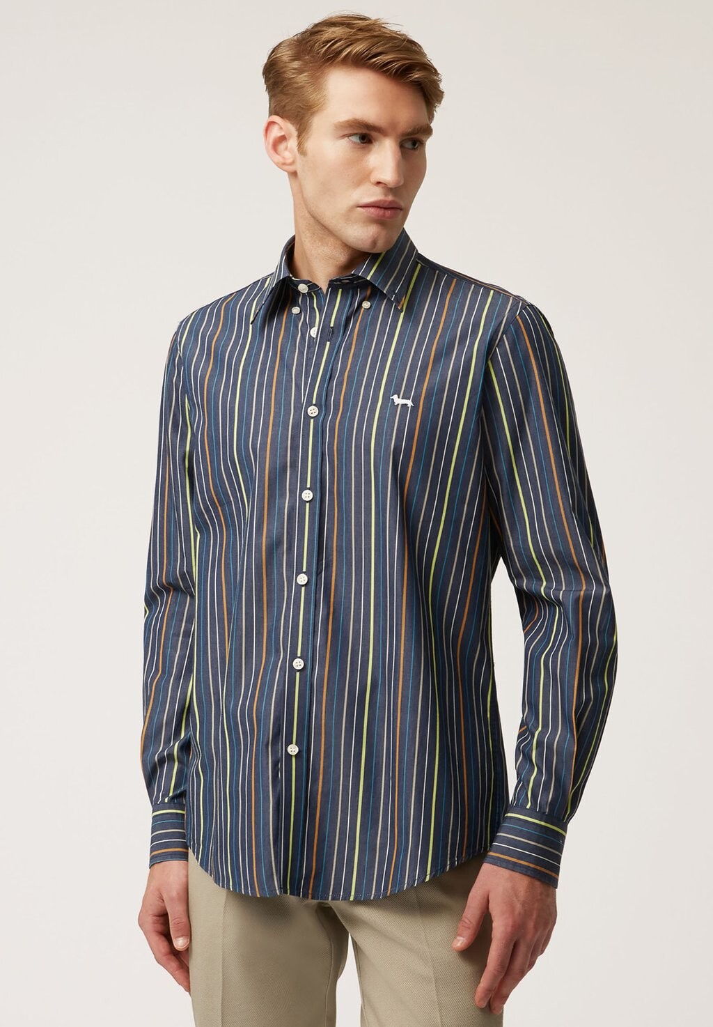

Рубашка Striped Harmont & Blaine, цвет blu fluo