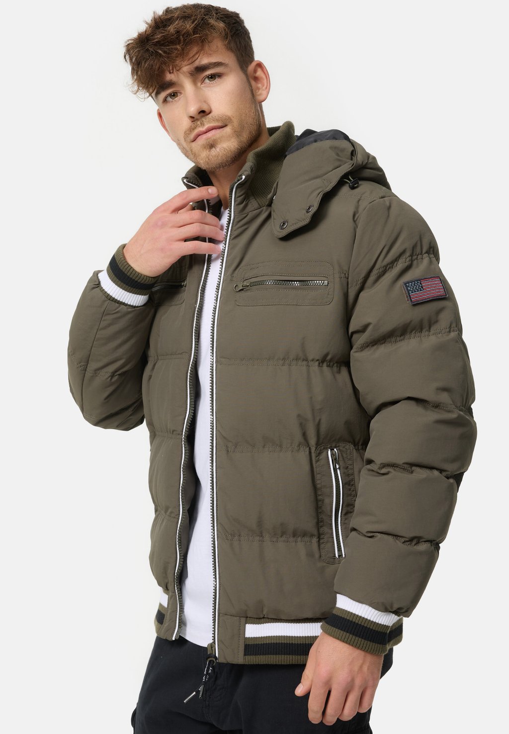 Куртка зимняя Marlon Indicode, цвет army зимняя куртка superdry эверест цвет army camo