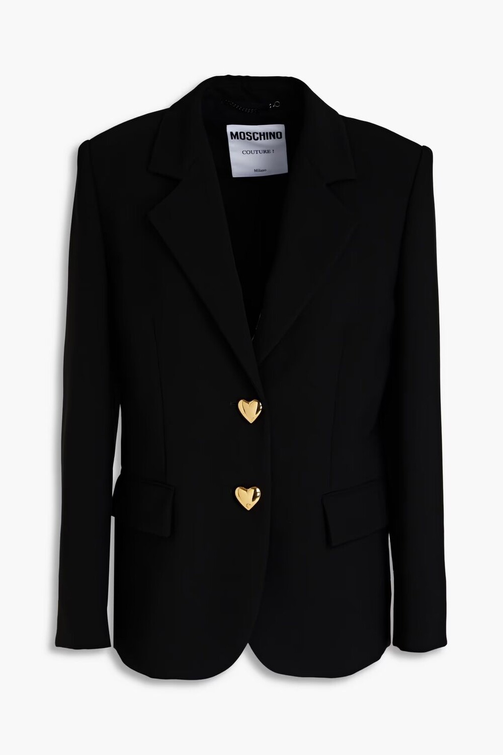 

Креповый пиджак Moschino, черный