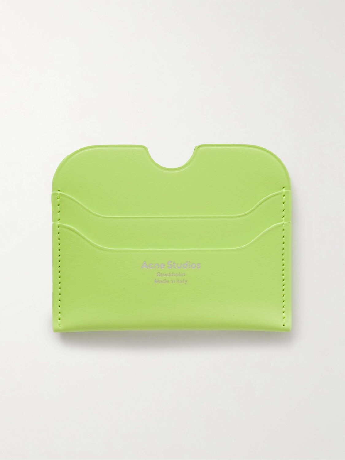 

Кожаный картхолдер Elmas с логотипом ACNE STUDIOS, зеленый