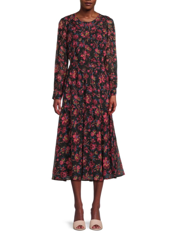 Платье миди Tracy с цветочным принтом Derek Lam 10 Crosby, цвет Black Multi
