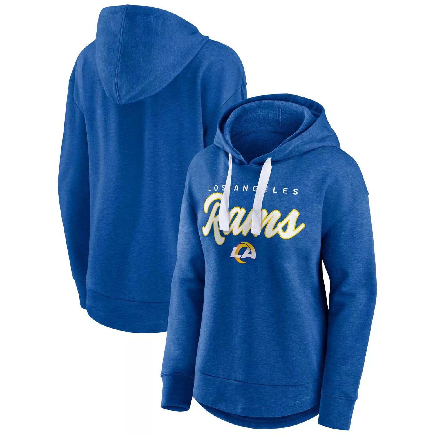 

Женский пуловер с капюшоном Fanatics с логотипом Heather Royal Los Angeles Rams Fanatics