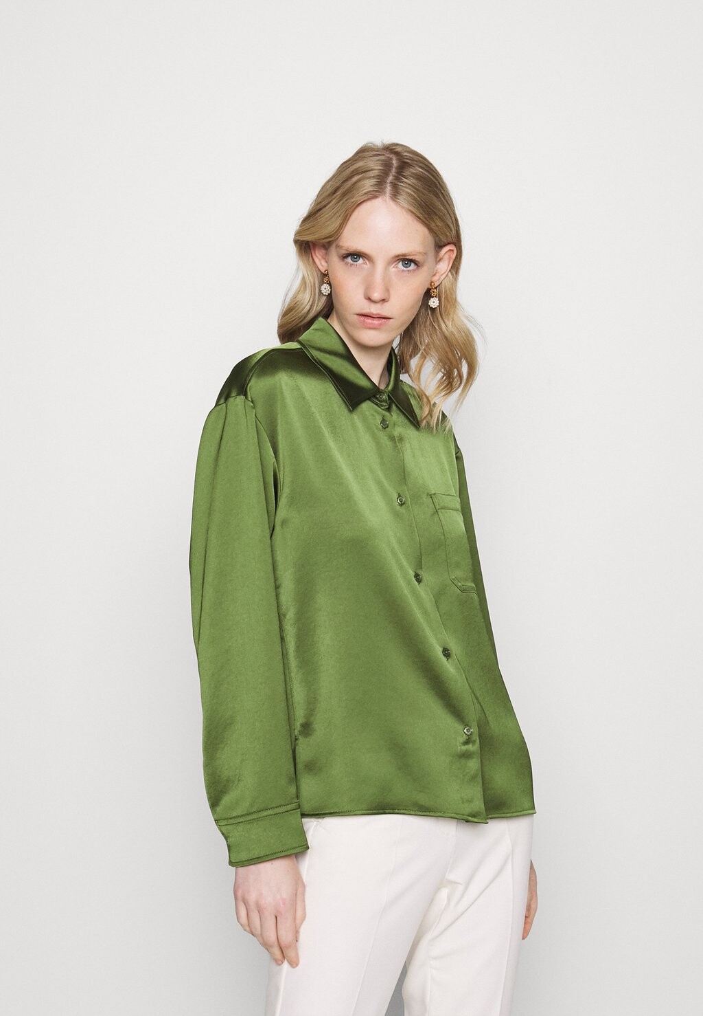

Блузка на пуговицах WEEKEND MaxMara, зеленый