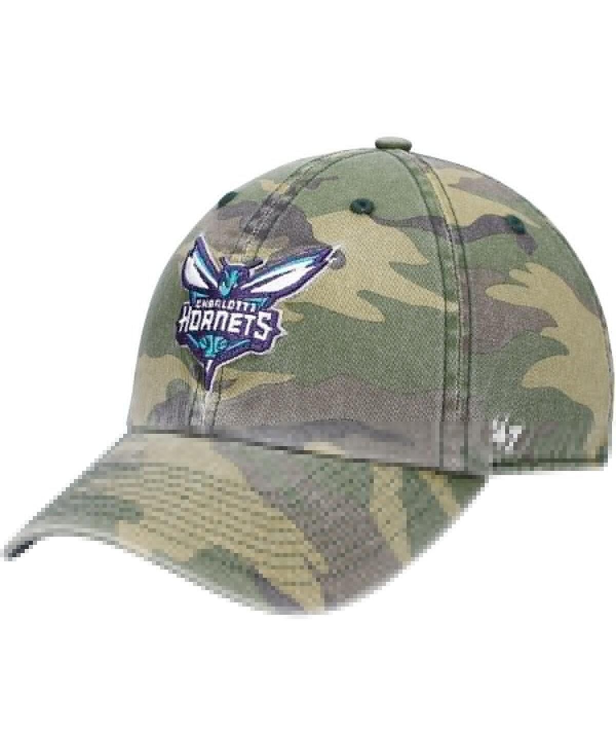 

Мужская регулируемая шапка с камуфляжным принтом Charlotte Hornets Clean Up '47 Brand