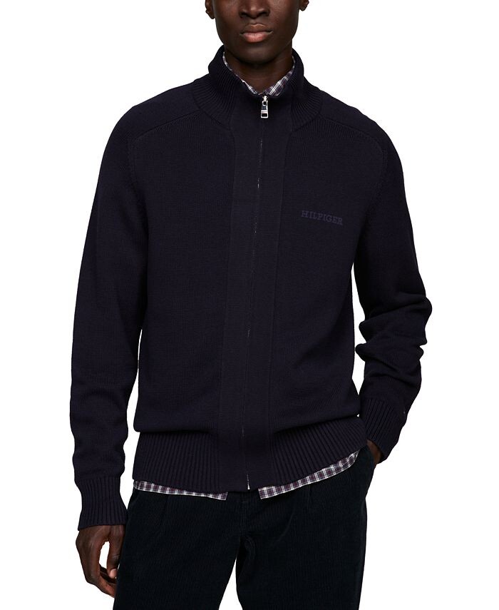 

Мужской массивный свитер на молнии Tommy Hilfiger, синий