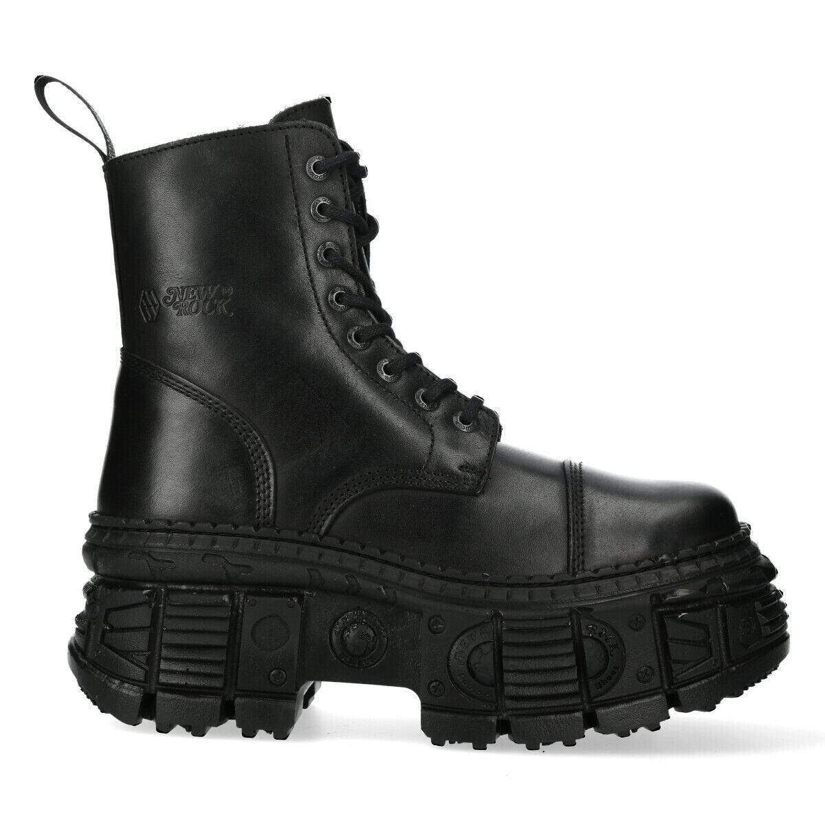 Кожаные ботинки New Rock Goth-WALL083C-S5, черный