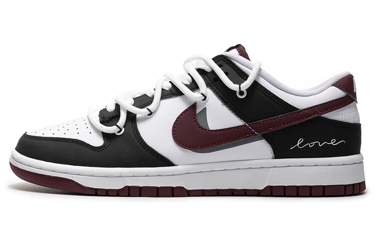 

Кроссовки Nike Dunk Skateboarding Shoes Men Low-top Burgundy, черный