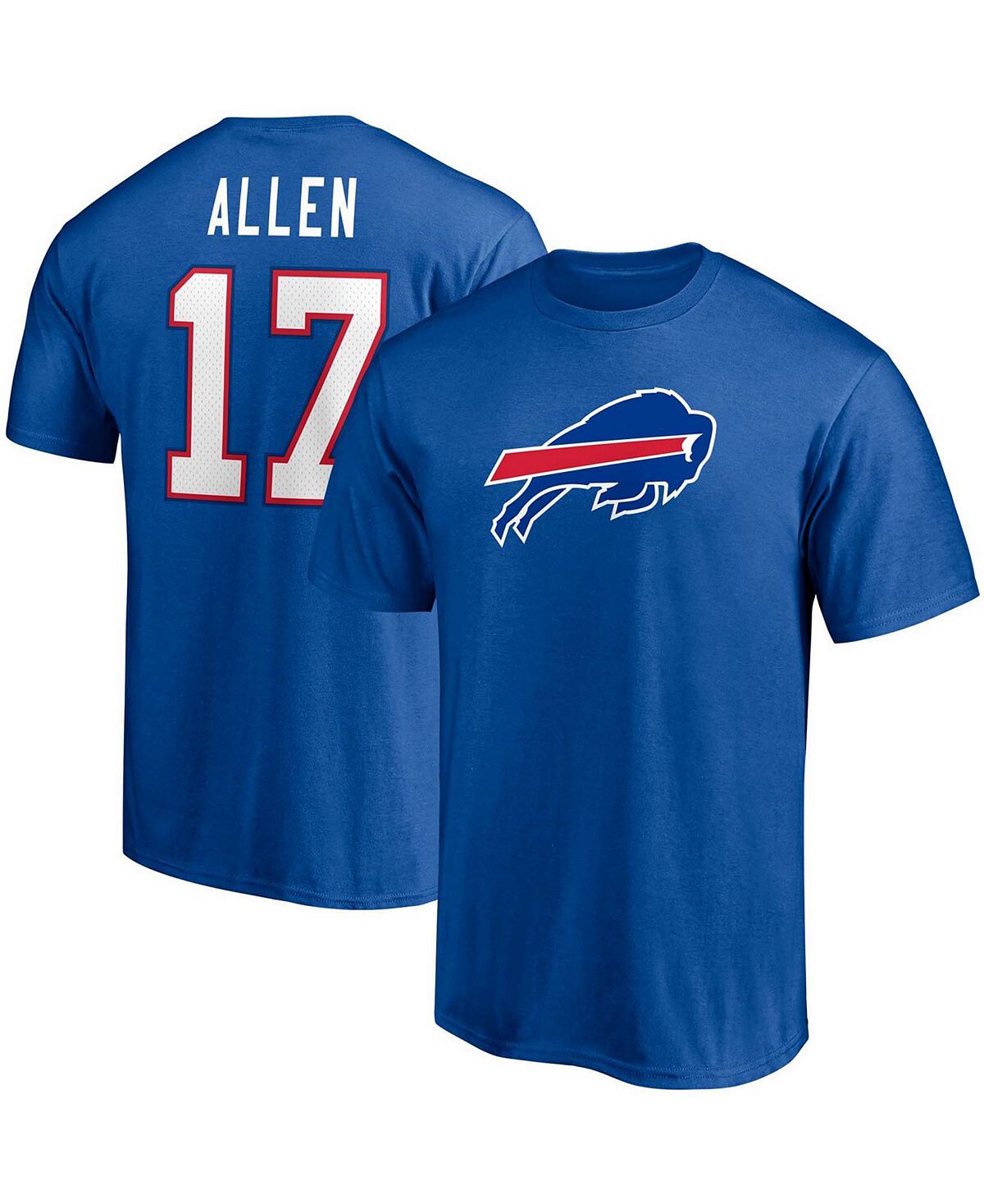 Мужская футболка с именем и номером игрока Josh Allen Royal Buffalo Bills Fanatics