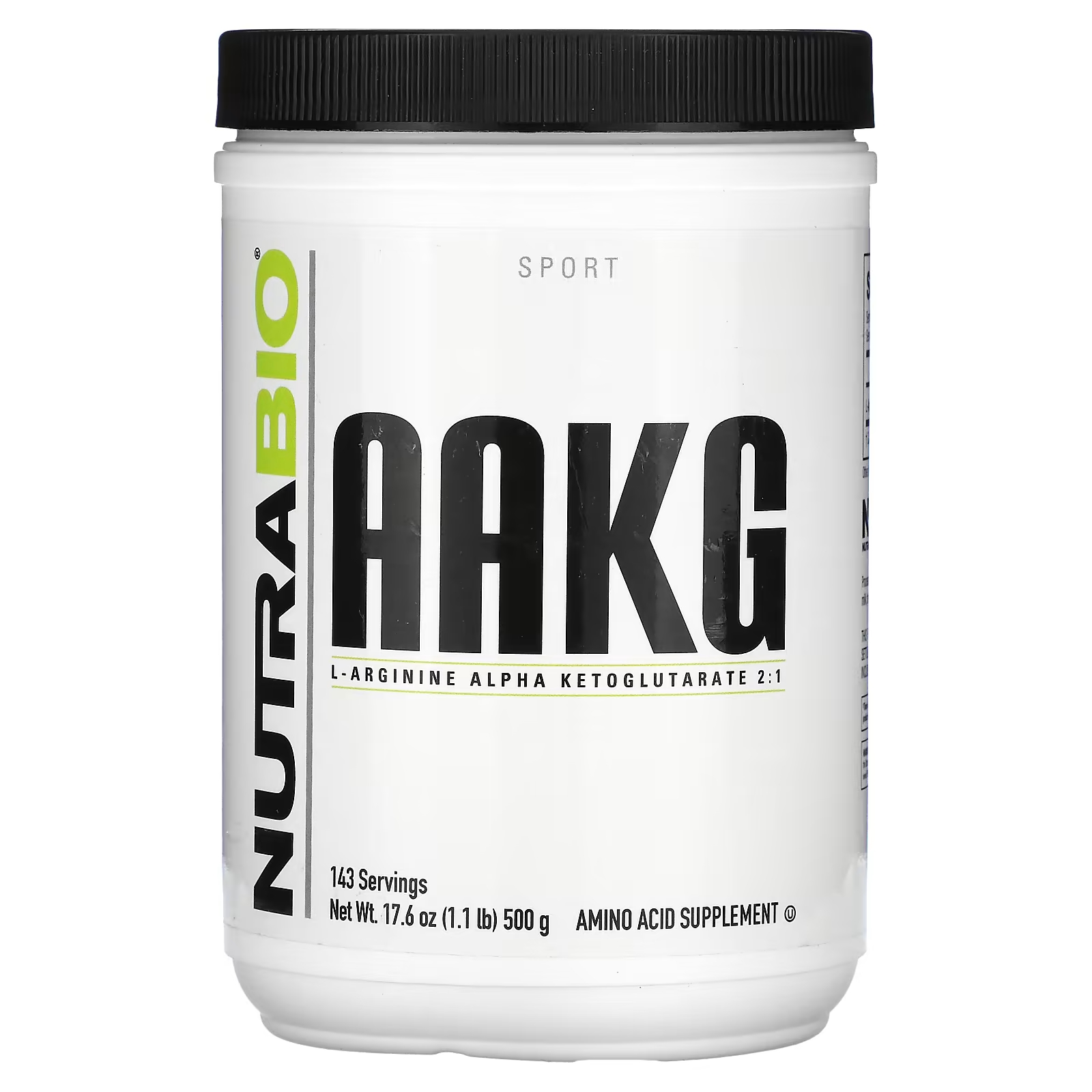 Пищевая добавка Nutrabio Labs AAKG аргинин альфа кетоглутарат аминокислоты aakg 150 гр