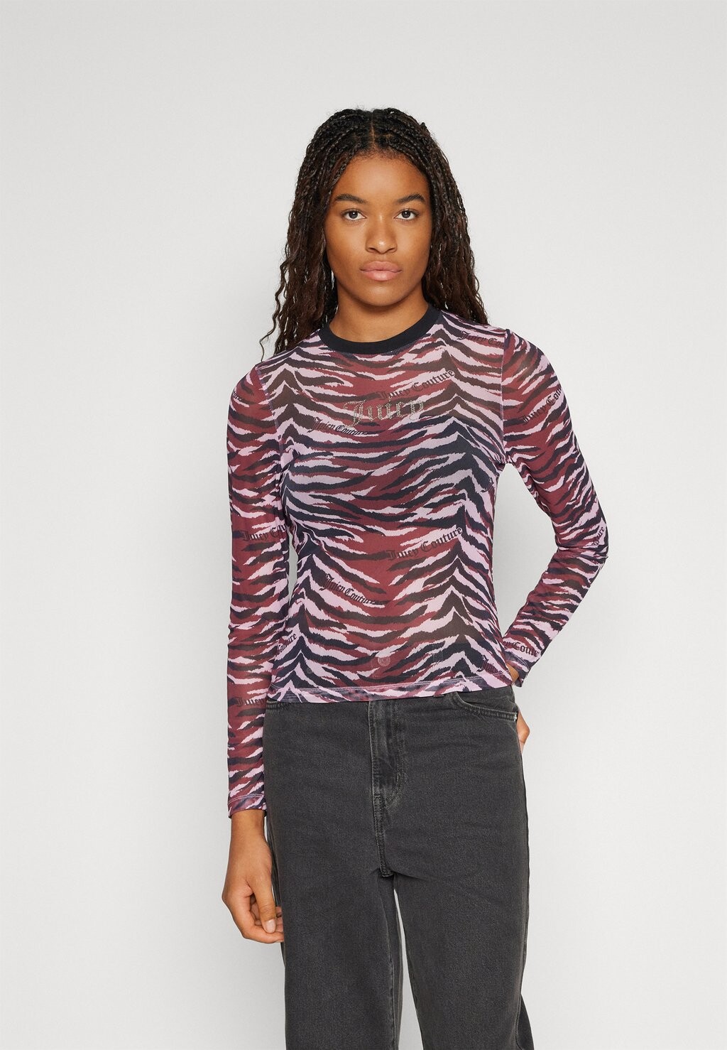 

Рубашка с длинными рукавами LONGSLEEVE TIGER PRINT TOP Juicy Couture, цвет tawny